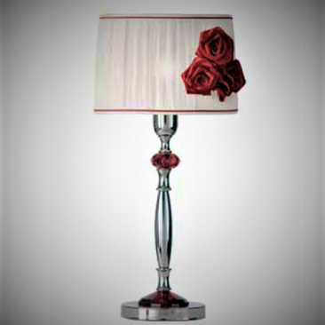 Настольная лампа с красными розами
