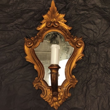 Однорожковое бра с зеркалом