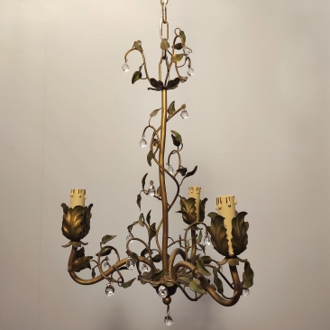 Миниатюрная винтажная люстра в флористическом стиле