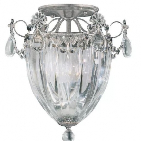 Потолочный светильник на три лампы в цвете "античное серебро"