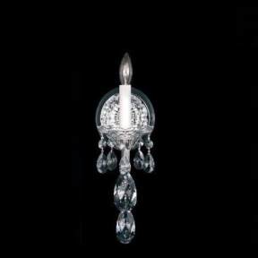 Настенный светильник в цвете "блестящее серебро" с хрусталём