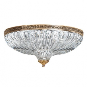 Потолочный светильник в цвете "флорентийская бронза" с плафоном из хрусталя