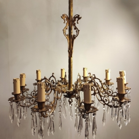 Старинная 10-ти рожковая люстра