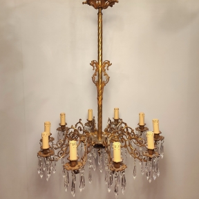 Старинная 10-ти рожковая люстра