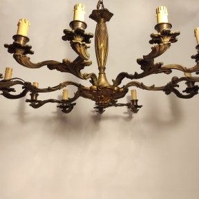 Барочная бронзовая люстра на 12 рожков