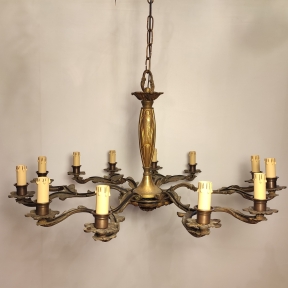 Барочная бронзовая люстра на 12 рожков