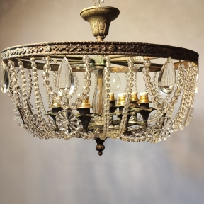 Потолочная люстра с стеклянными бусинами