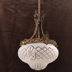 Антикварный бронзовый светильник