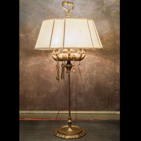 Винтажная напольная лампа из бронзы .